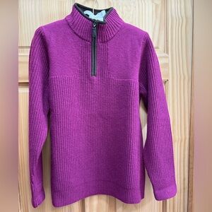 L.L. Bean Merino Lambswool Half-Zip Sweater